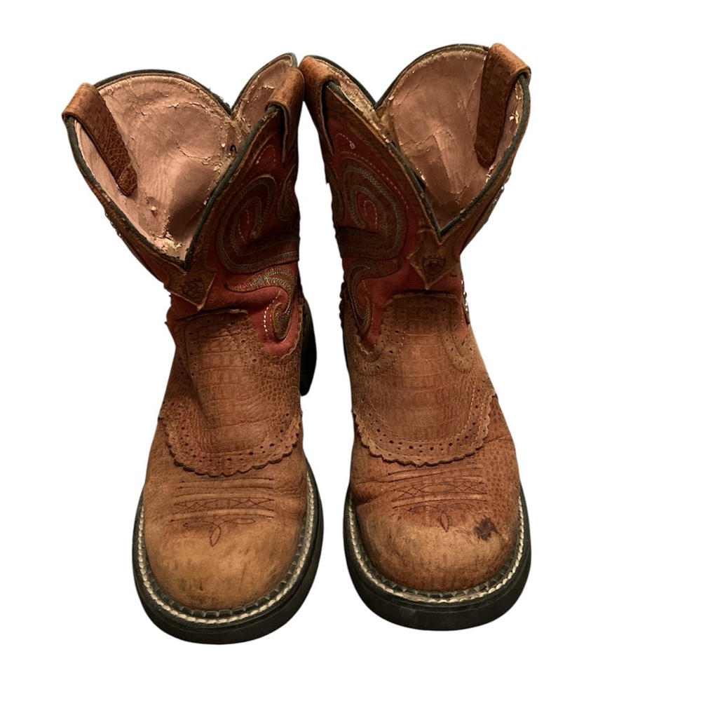 Ariat Tan Leather Cowboy Boots